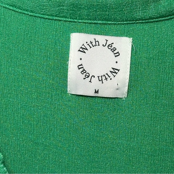 With Jean Alexa Green Button Down Mini Dress Size Medium - Picture 8 of 15